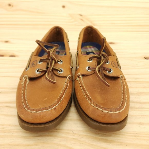 Sperry Women's Classic Boat Shoes Sz 6.5 Brown Leather Chic Outdoor Deck Loafers - Picture 2 of 9
